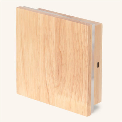 Wandleuchte 'Lane' natur - wiederaufladbare, dimmbare, natürliche Holzlampe