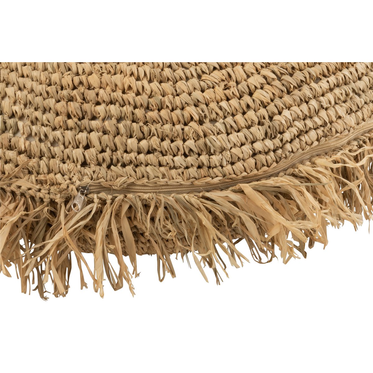 Round cushion Boho-Beach, Raffia natural Large