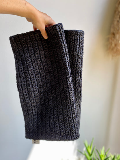 Bast Kissenhülle - elegant black