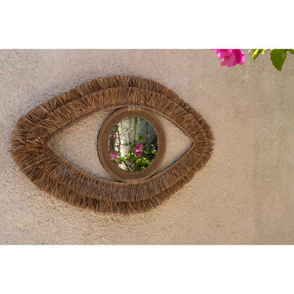 The Raffia Eye Mirror, Natural M