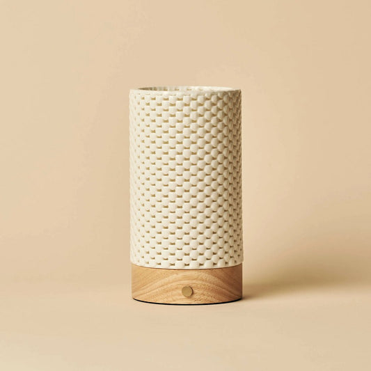 Tischlampe 'Luna' in 3D-gedrucktem Porzellan - schnurlos, wiederaufladbar, dimmbar