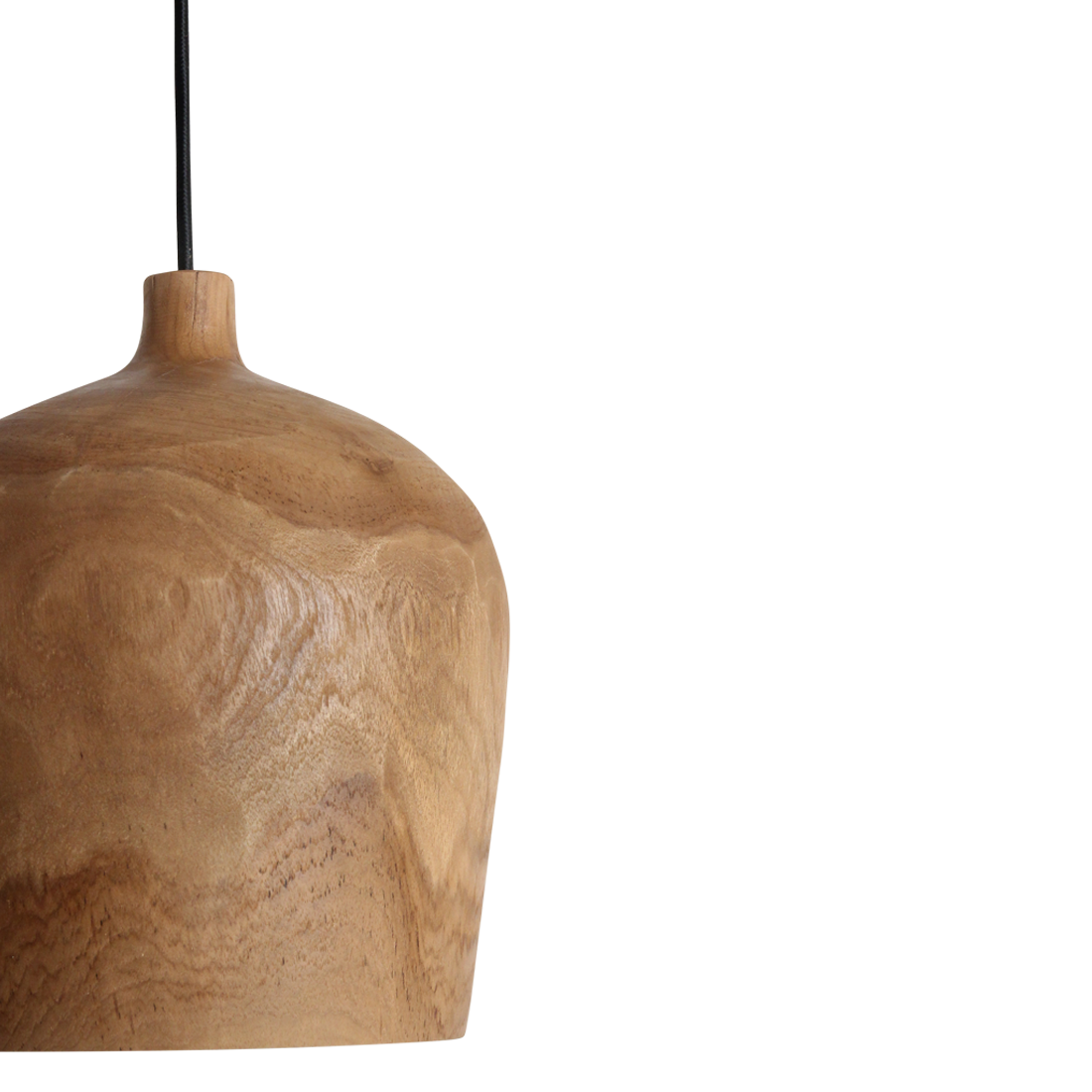 Hängelampe Bottle "Sirocco" aus Teakholz