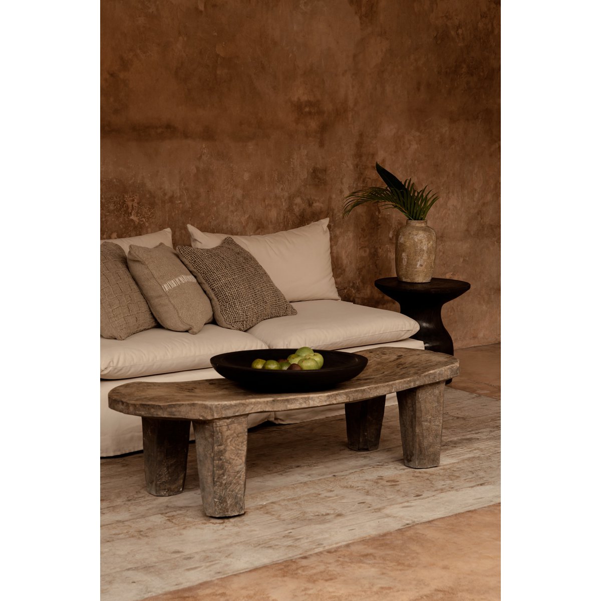 The Linen-Stitch Cushion Cover, Natural 50x50