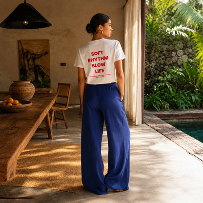 T-Shirt "Yoga" red - Soft Rhythm, Slow Life