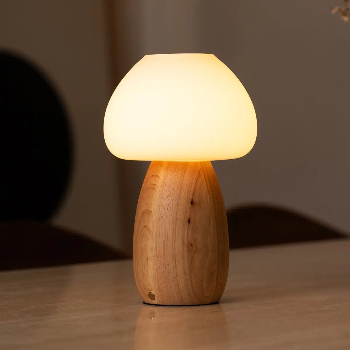 Hellbraune wiederaufladbare Lampe 'Baer' - Kabellos, dimmbar