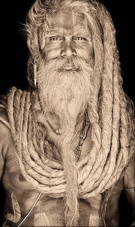 Gobelin Tapestry 75/125 - Gangadas Baba Black, WH1795 Stretched-without frame