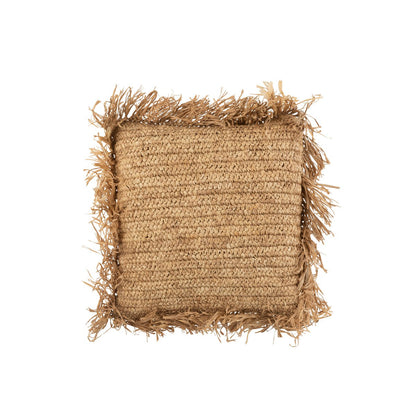 Boho-Beach cushion, natural raffia medium