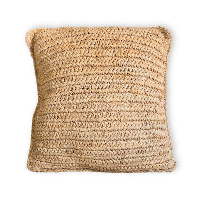 Kissen aus Raffia - 40x40  Natural beige, handgefertigt