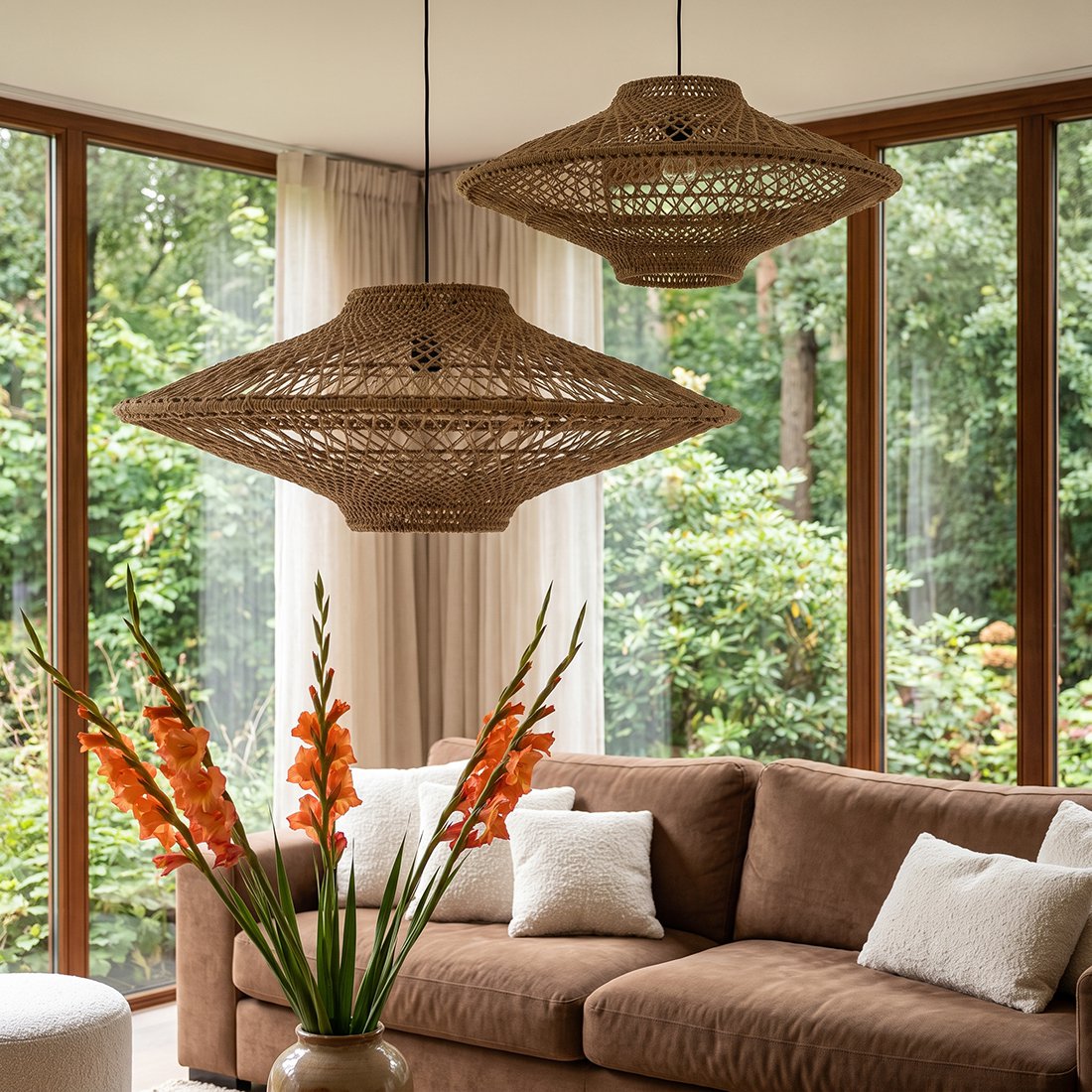Pendelleuchte "Corda"- Naturel Medium