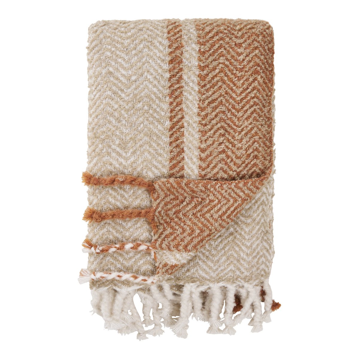 Plaid 'Almora' - Beige/Goldorange 130x180 cm