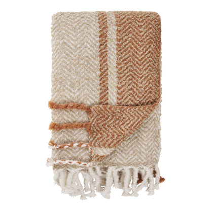 Plaid 'Almora' - Beige/Goldorange 130x180 cm