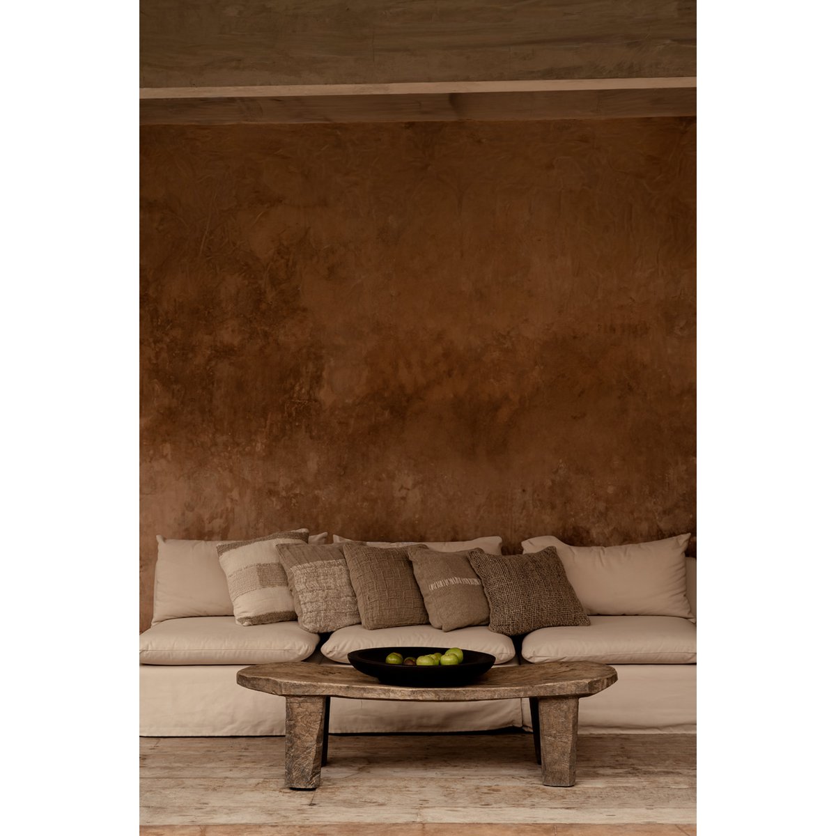 The Linen-Stitch Cushion Cover, Natural 50x50