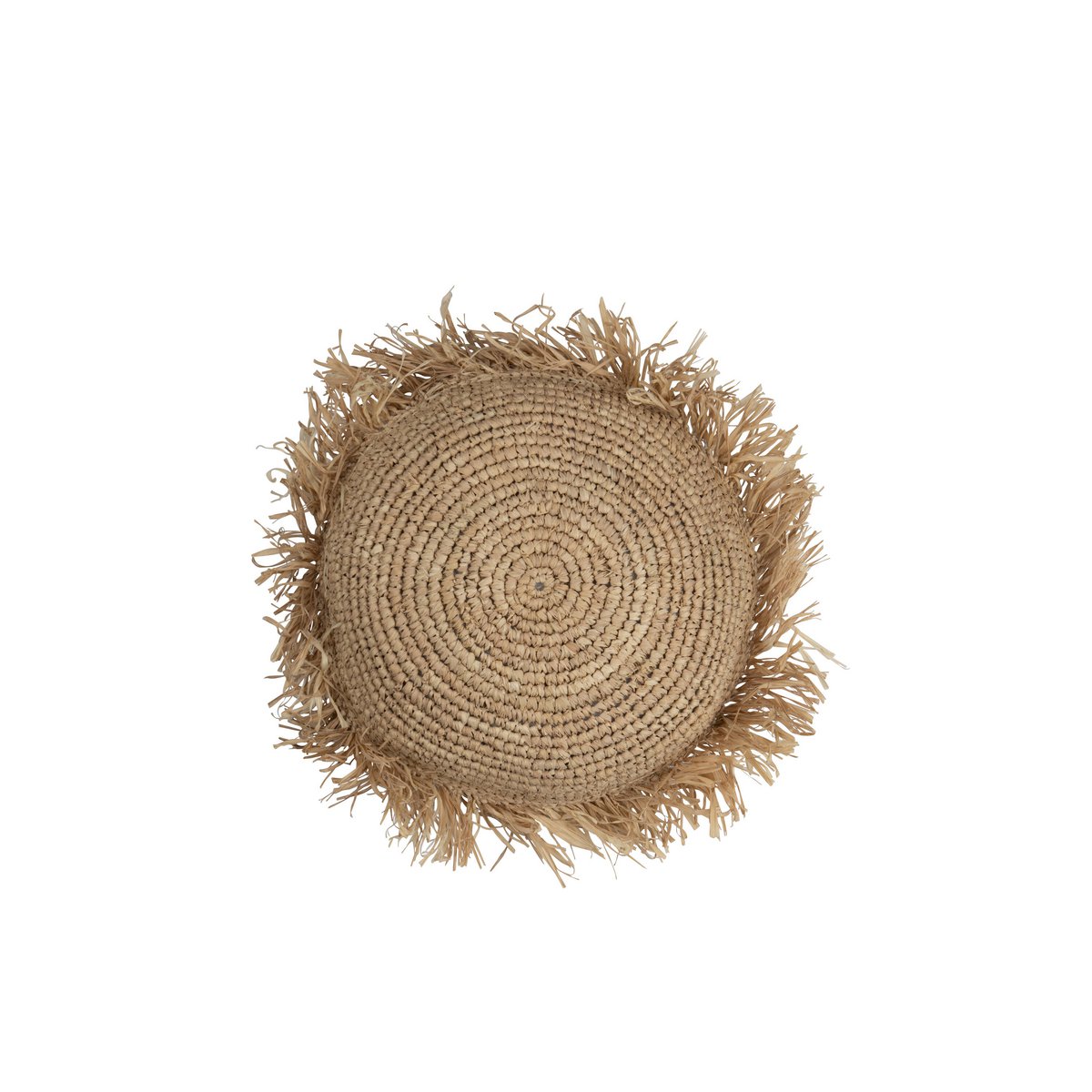 Round cushion Boho-Beach, Raffia natural Medium