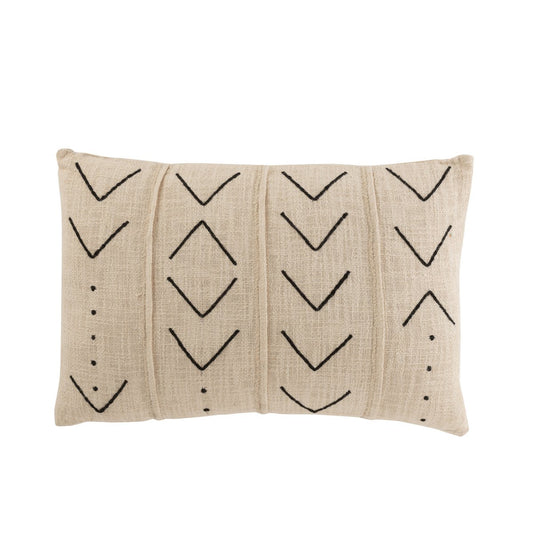 Cushion Ethno long, cotton- beige