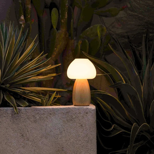 Hellbraune wiederaufladbare Lampe 'Baer' - Kabellos, dimmbar