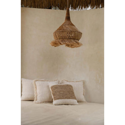 The Raffia Stamp Pillowcase, Natural 50 x 50