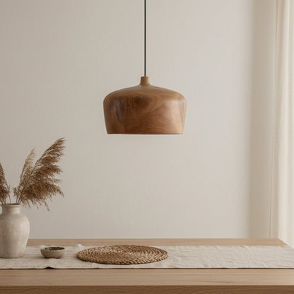 Hängelampe Dome "Sirocco" aus Teakholz
