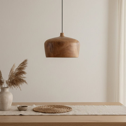 Hängelampe Dome "Sirocco" aus Teakholz