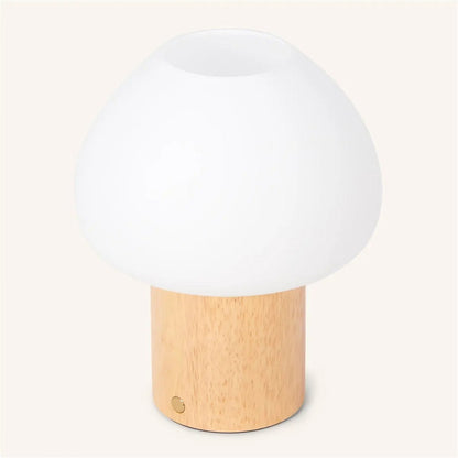 Wooden table lamp 'Fynn' - rechargeable, dimmable