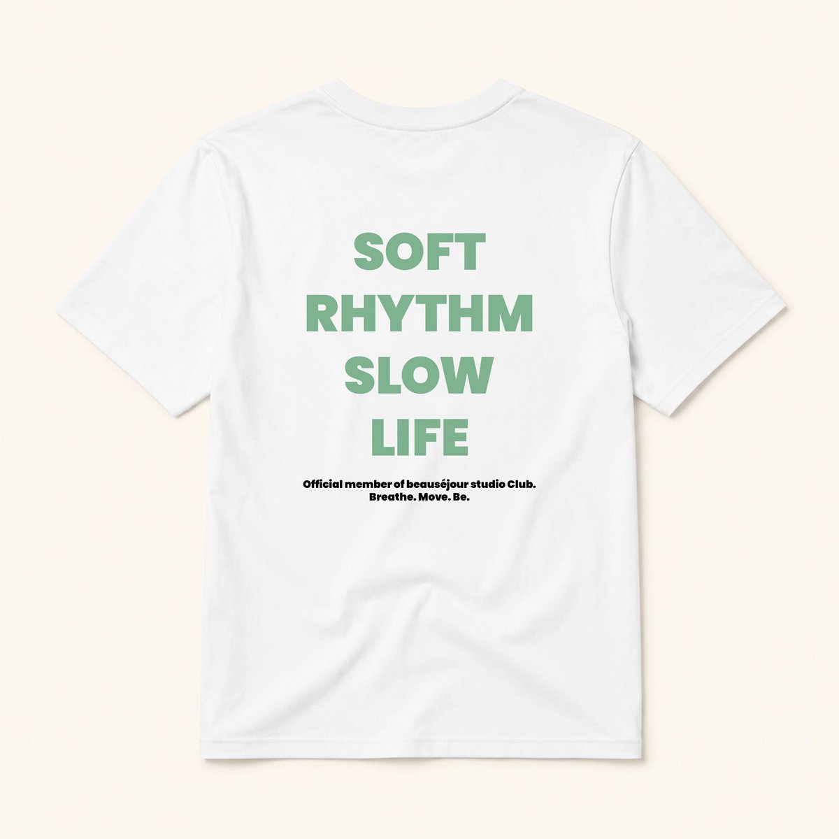 T-Shirt "Yoga" green - Soft Rhythm, Slow Life