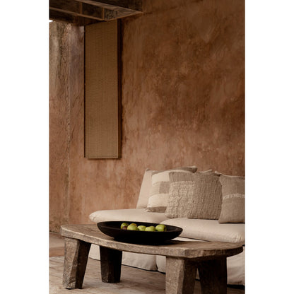 The Linen-Damier Cushion Cover, Natural 50x50