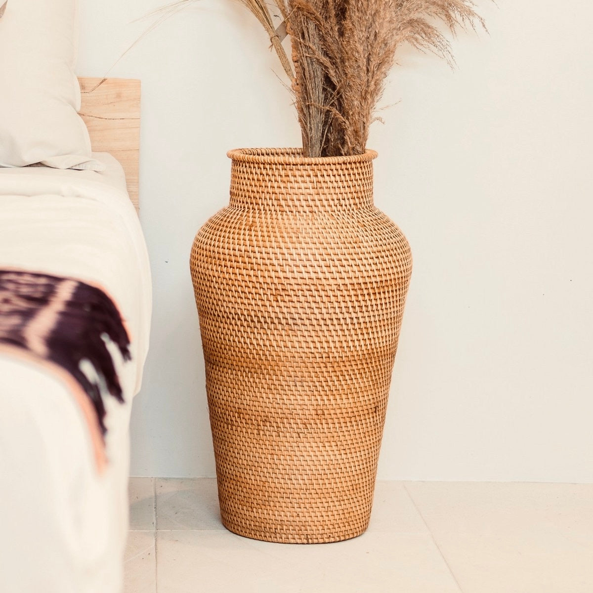 Large Boho decorative vase - floor vase KIDUNG, handmade