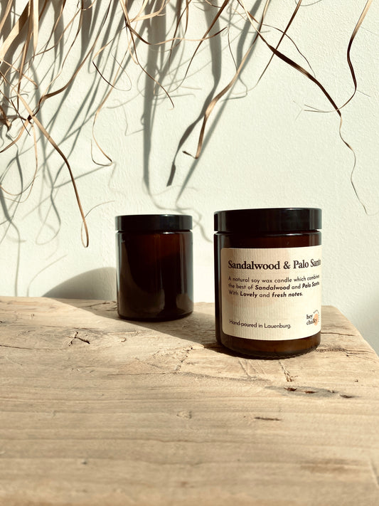 Candle "Sandalwood & Palo Santo" 155 g - scented candle in a glass