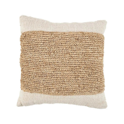 The Raffia Stamp Pillowcase, Natural 50 x 50