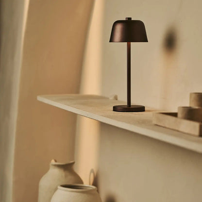 Tischlampe 'Anton' Espresso Brown - wiederaufladbare, kabellose Beleuchtung