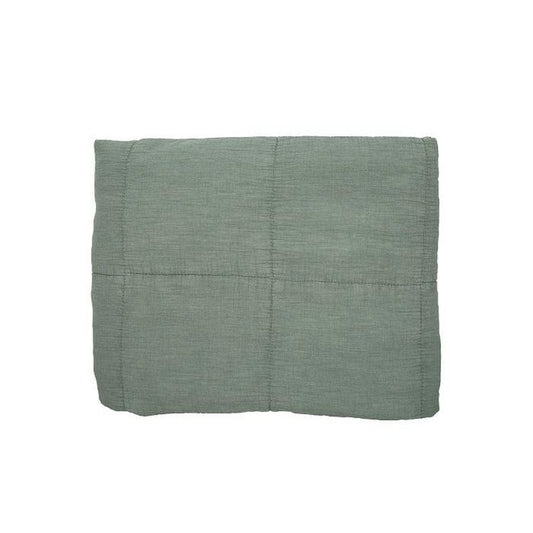 Quilted cotton blanket 'Charlotte', old green 130x170