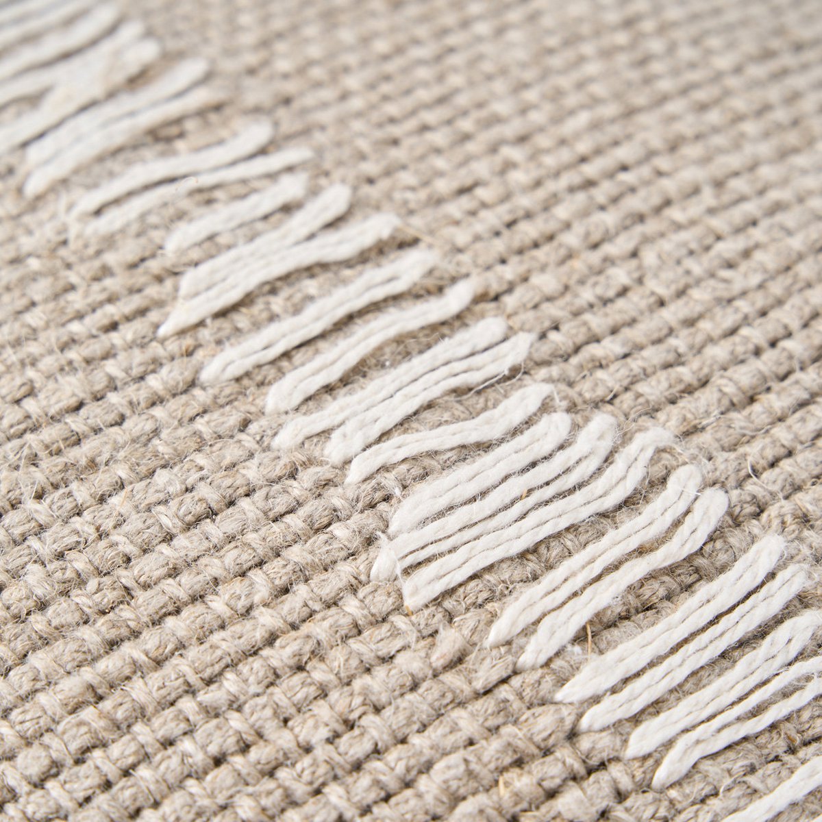 The Linen-Stitch Cushion Cover, Natural 50x50