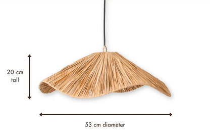 Large Raffia Ceiling Light, Handmade Raffia Lampshade TAMPAH (Ø 53 cm)