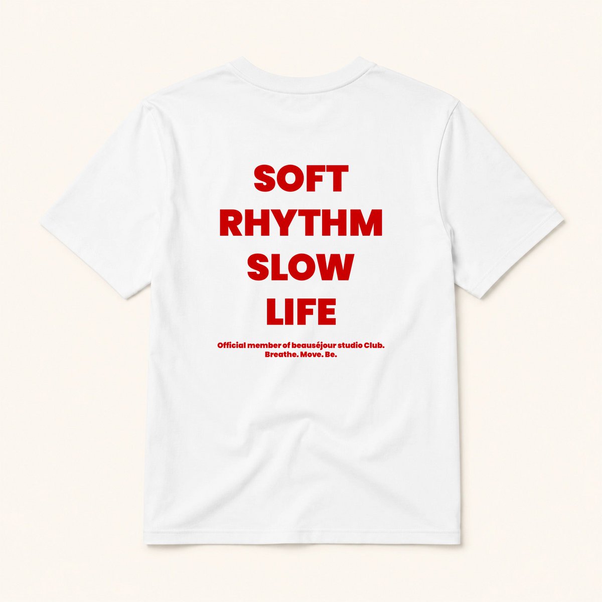 T-Shirt "Yoga" red - Soft Rhythm, Slow Life