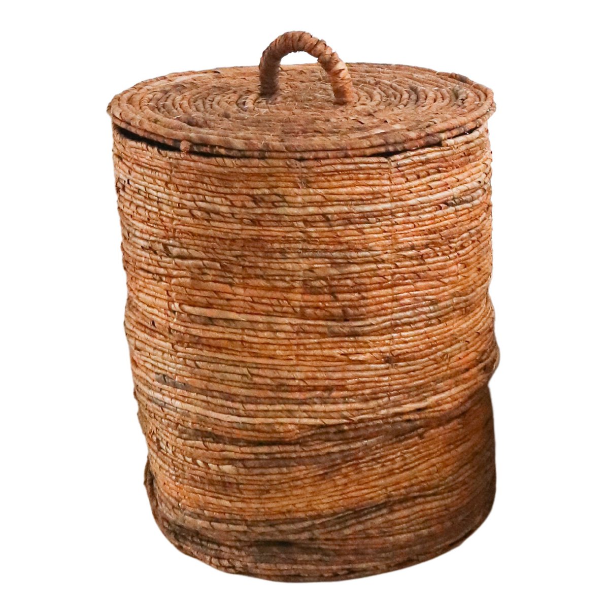 Laundry basket with lid OMBAK made of banana fiber