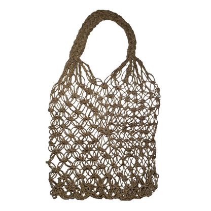 Bast-String-Tasche, Handgewebte Einkaufstasche JEMARI