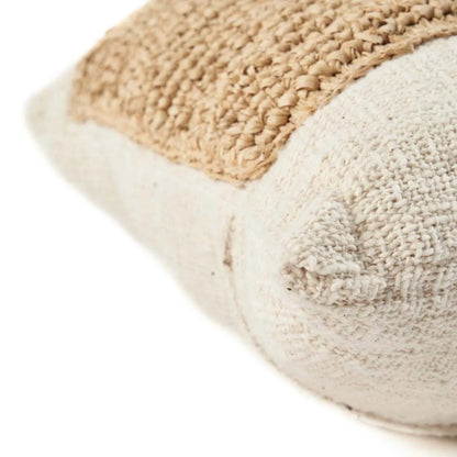 Der Raffia-Stempel-Kissenbezug - Natur