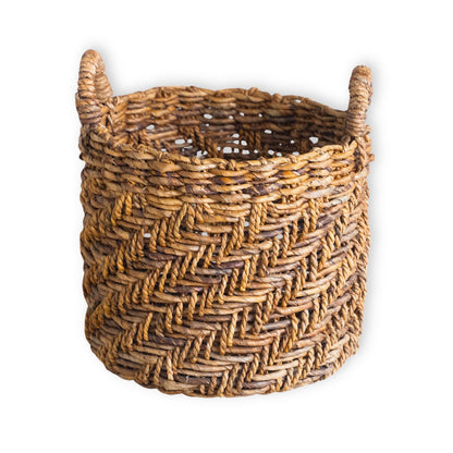 Boho plant basket 'Rinjani' - decorative basket made of banana fibers (3 sizes)