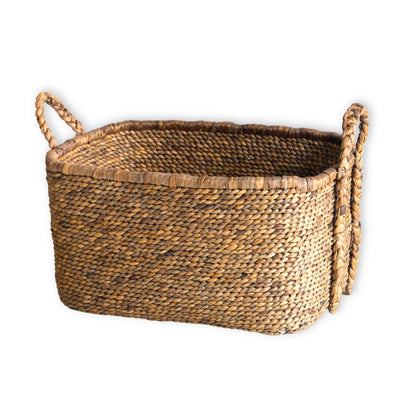 Extra-large laundry basket 'Mentari', storage basket made of natural water hyacinth (2 sizes)