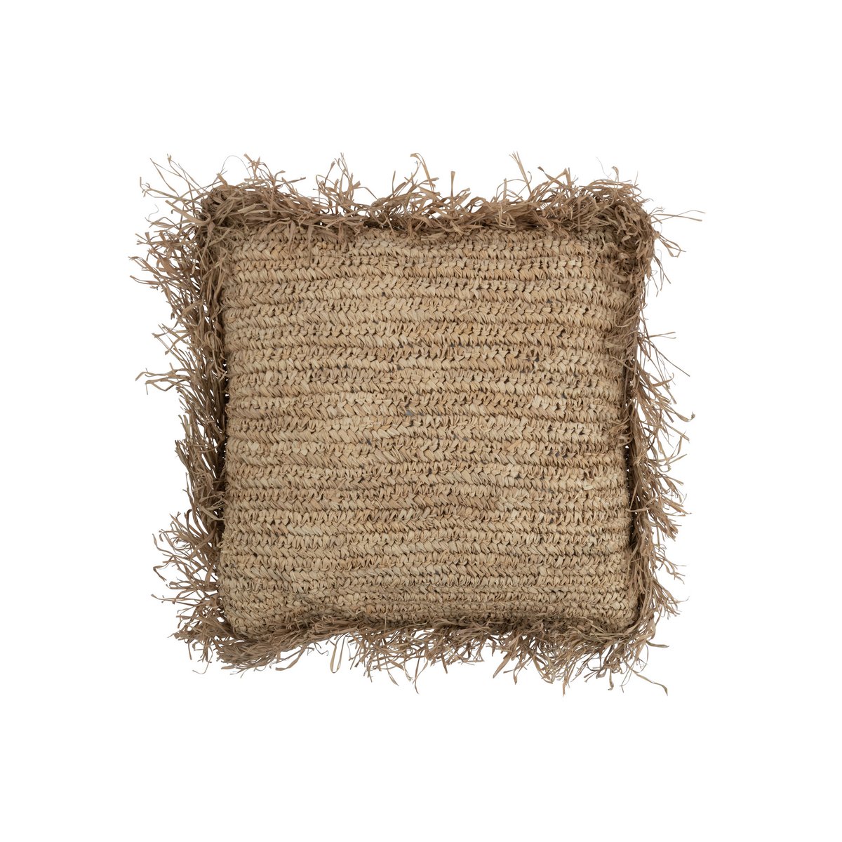 Boho-Beach cushion, Raffia natural Large