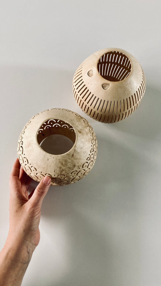 Lantern 'Coconut' - coconut decoration, natural