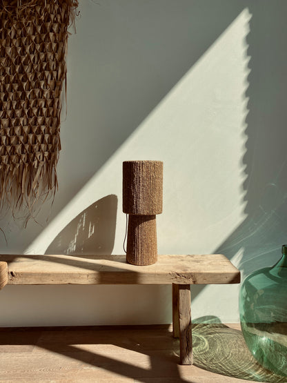 Modern-Boho table lamp made of jute