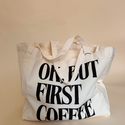 Shopper "OK, BUT FIRST COFFEE" - Tote Bag