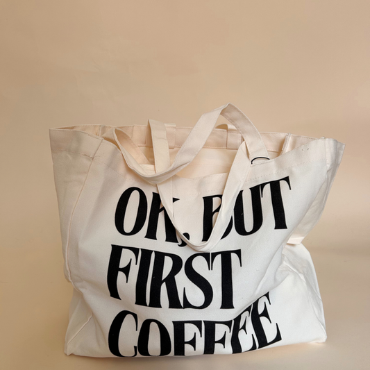 Shopper "OK, BUT FIRST COFFEE" - Tote Bag