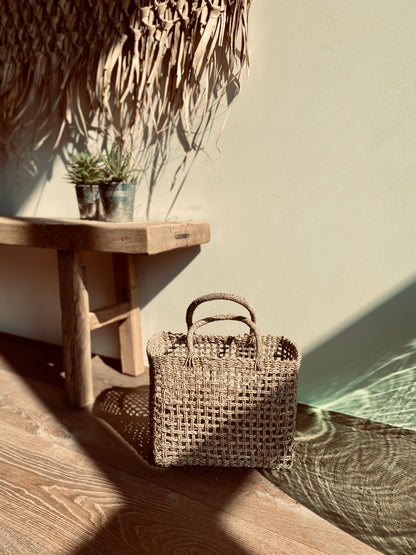 Shopping bag - beach bag MOYO made of woven seagrass (2 sizes)