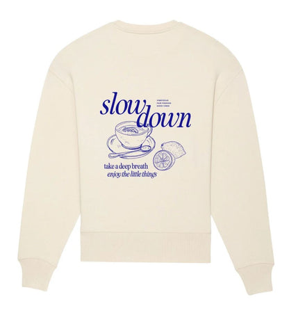 Sweater 'Slow Down' – oversized unisex