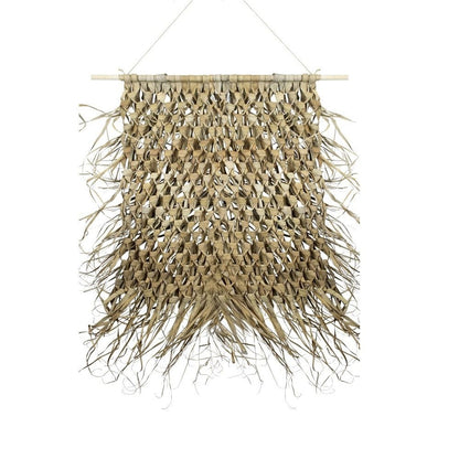 Wall hanging palm leaf - on a stick