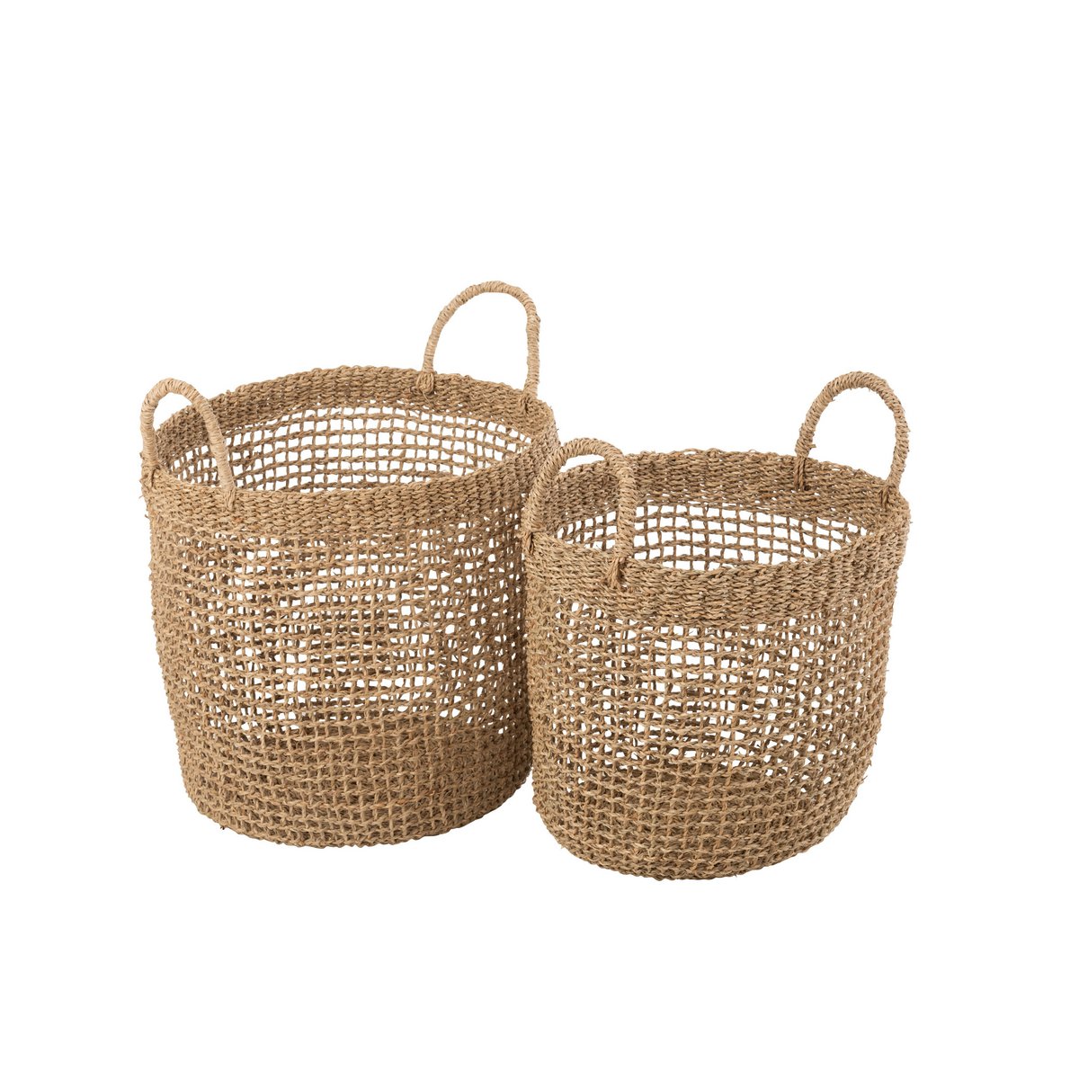 Set of 2 baskets - seagrass basket Oasis, natural