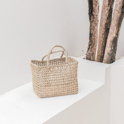 Shopping bag - beach bag MOYO made of woven seagrass (2 sizes)