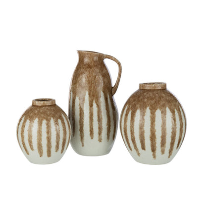 Vase Paint Keramik - Beige/Hellbraun, medium