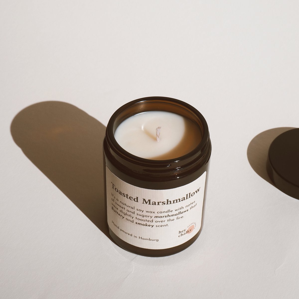 Candle "Roasted Marshmallow" 155 g - scented candle in a glass